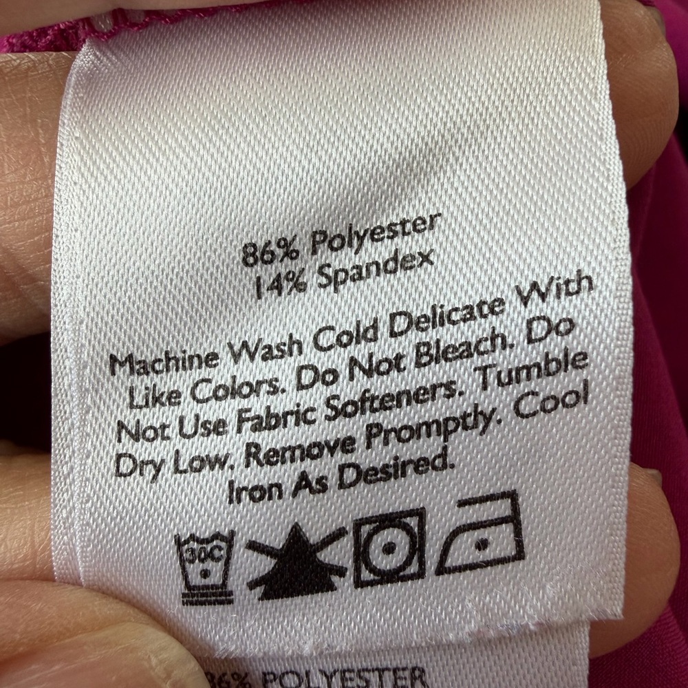 Eddie Bauer Magenta and Black Patterned Sleeveless Dress - Picture 7 of 7